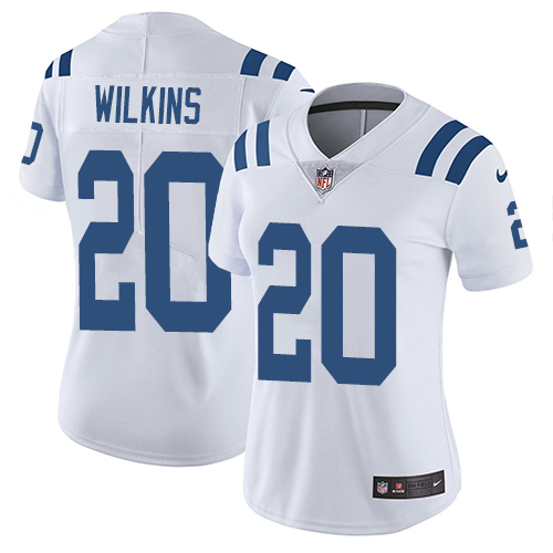 Indianapolis Colts #20 Limited Jordan Wilkins White Nike NFL Road Women Jersey Indianapolis Colts Vapor UntouchableVapor Untouchable jerseys->indianapolis colts->NFL Jersey